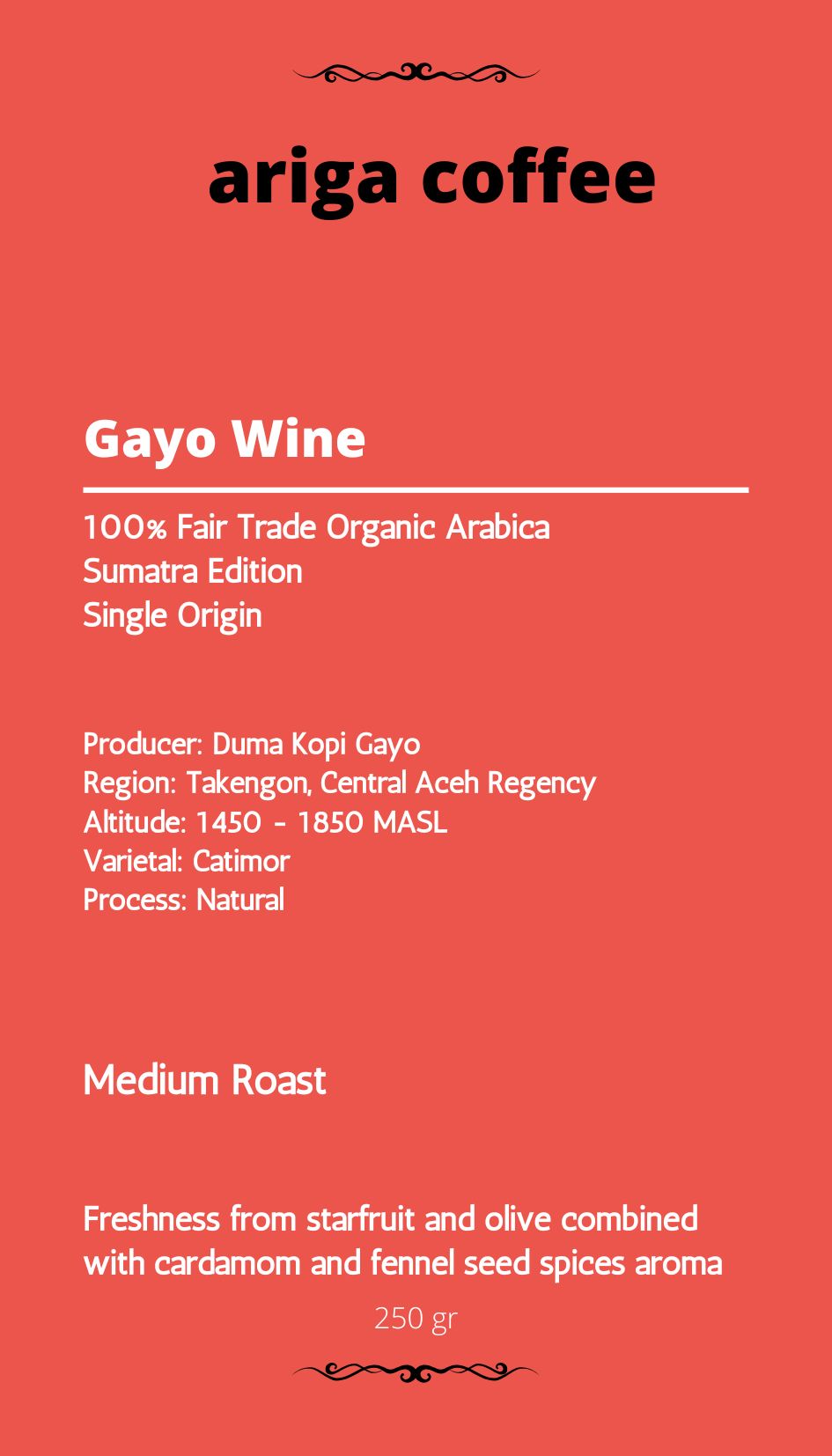 Ariga Series - Gayo Wine