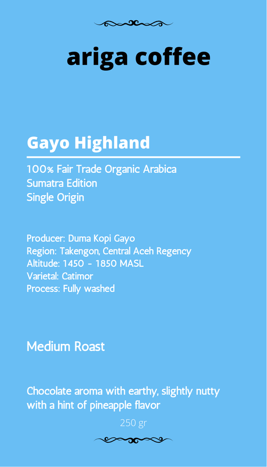 Green Coffee Bean - Gayo Full Washed Process (per kilogram)